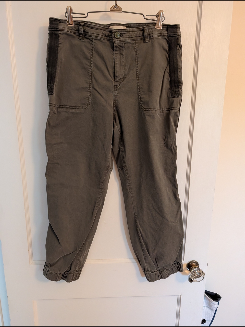 Anthropologie Women's Olive Gray Jogger Pants